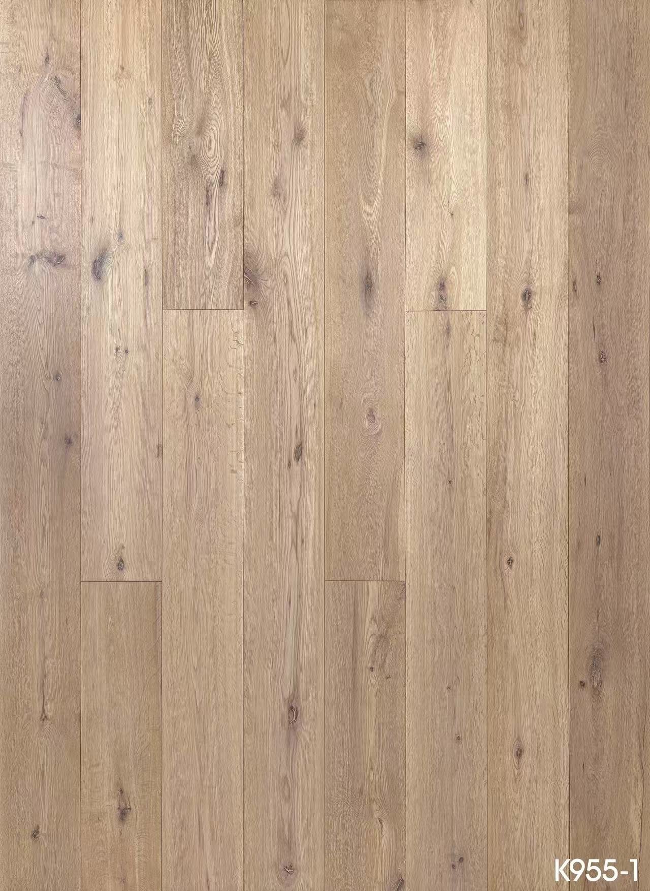 7.5 inch balanced natural oak engineered plank flooring for OEM programs
