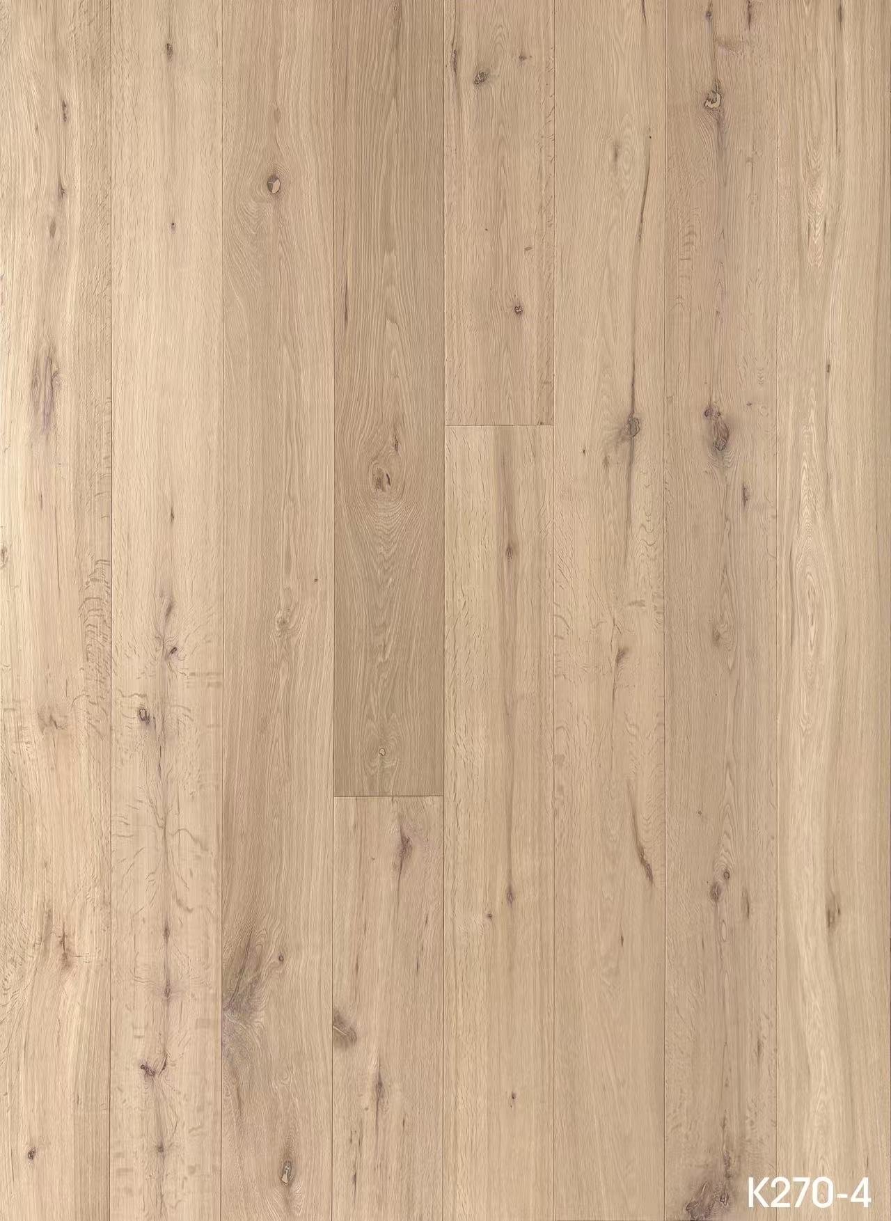 7.5 inch natural light oak engineered plank flooring for OEM and wholesale programs