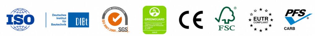 ISO, DIBt, SGS, Greenguard Gold, CE, FSC, EUTR and CARB certifications for engineered oak flooring manufacturer