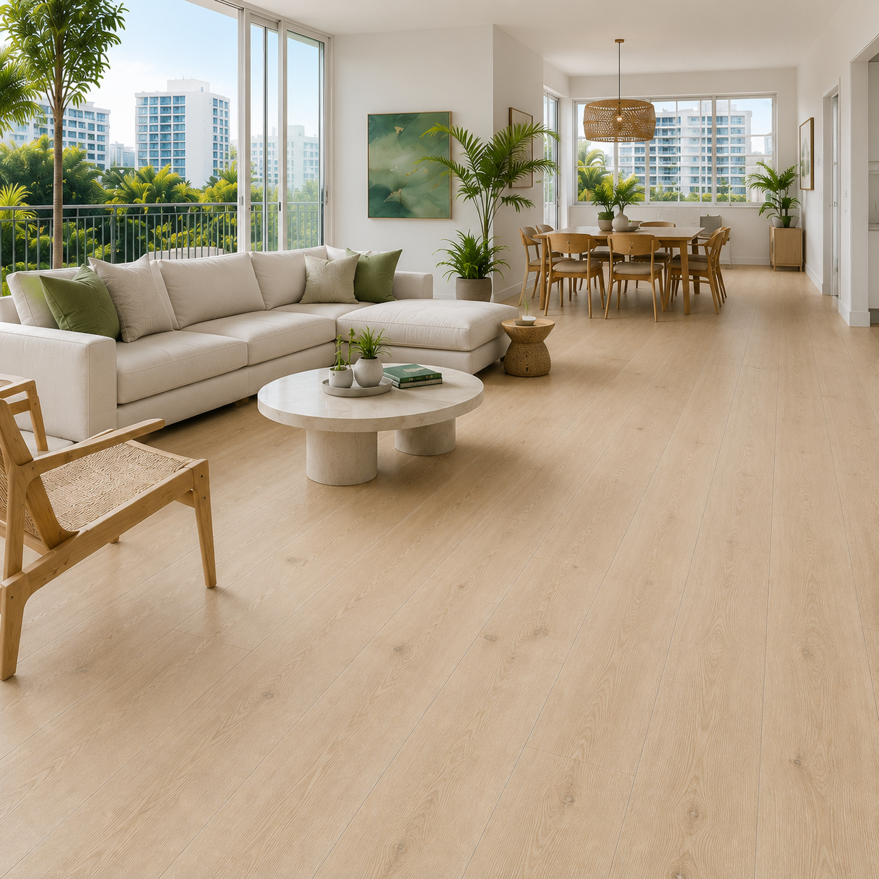 Oak flooring room scene for Brazil market