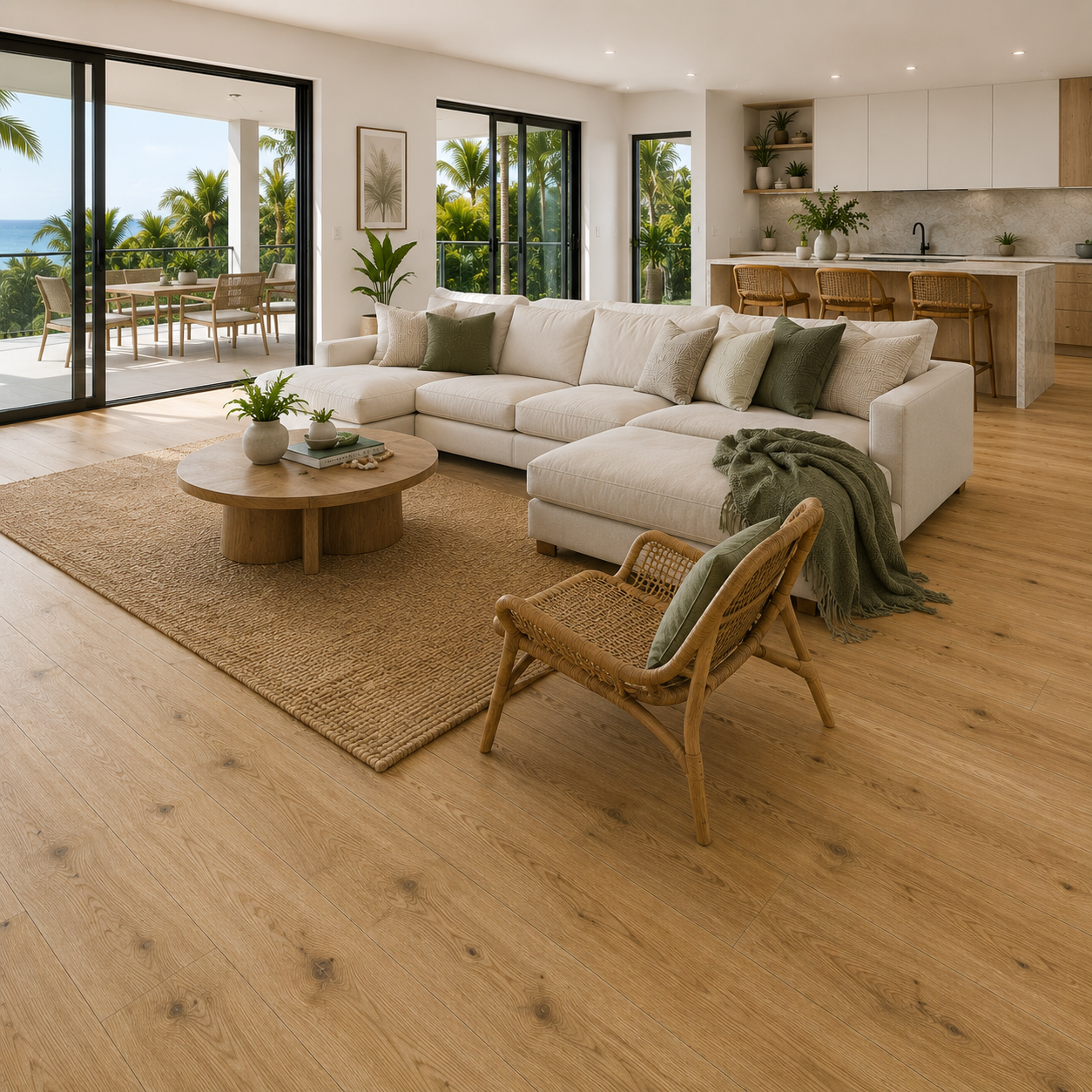 Oak flooring room scene for Europe market