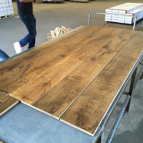 Reclaimed oak flooring made from old timber