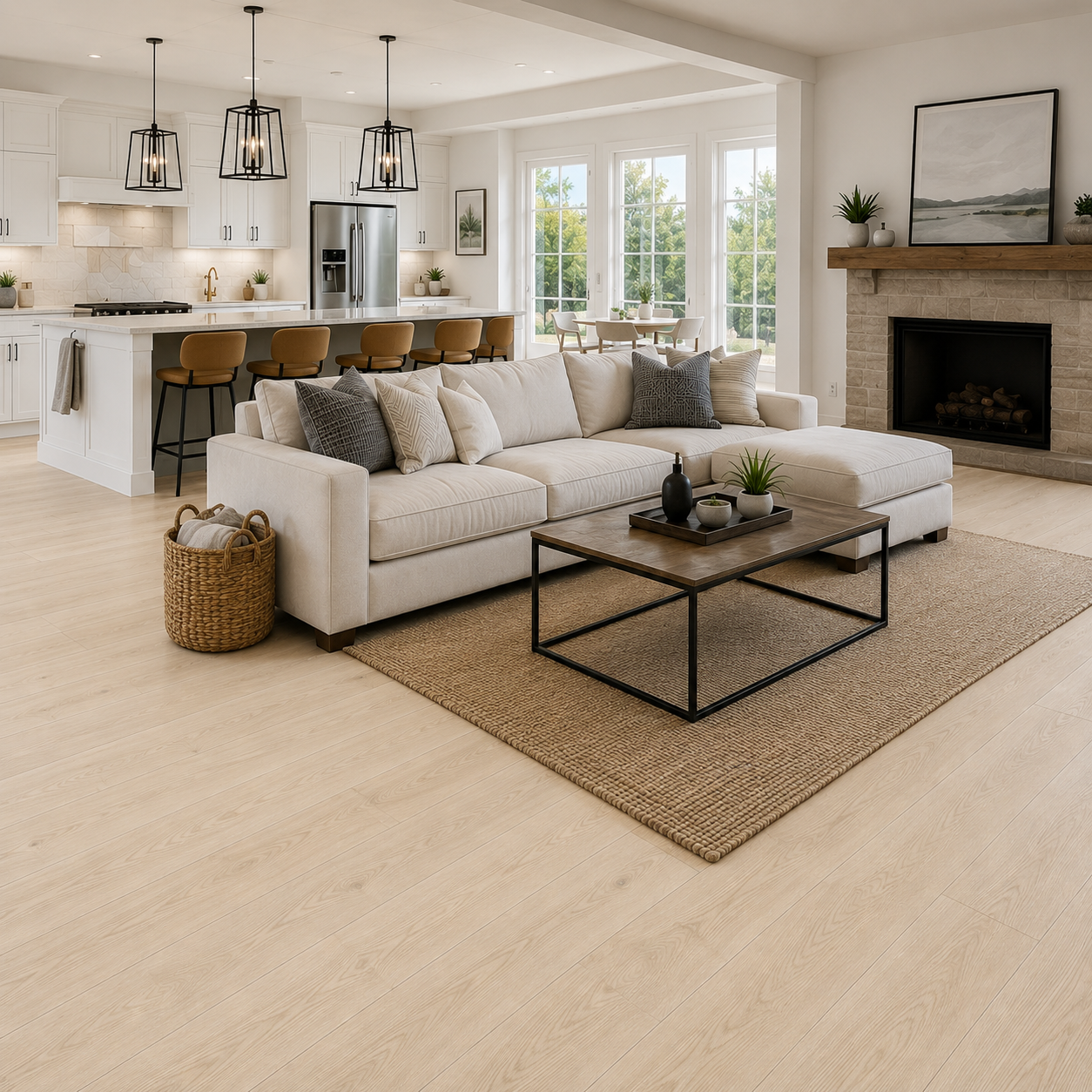 Oak flooring room scene for USA market