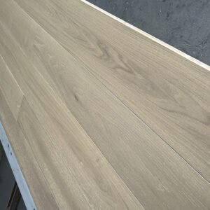 Stone Greige engineered oak flooring boards showing gray-beige tones and natural grain variation