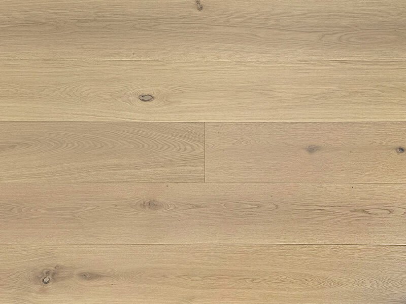 Laguna light natural European oak flooring showing wood grain, knots, and variation between planks